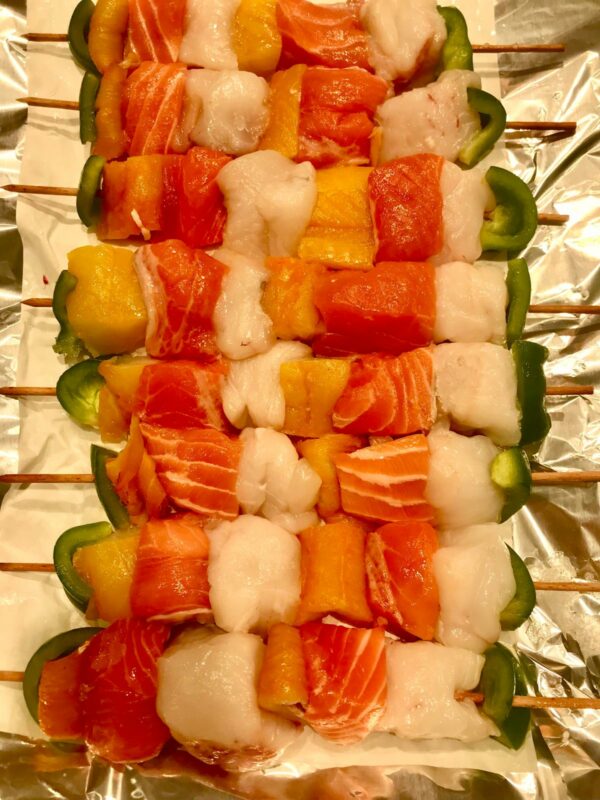 brochettes de poisson environ 500gr